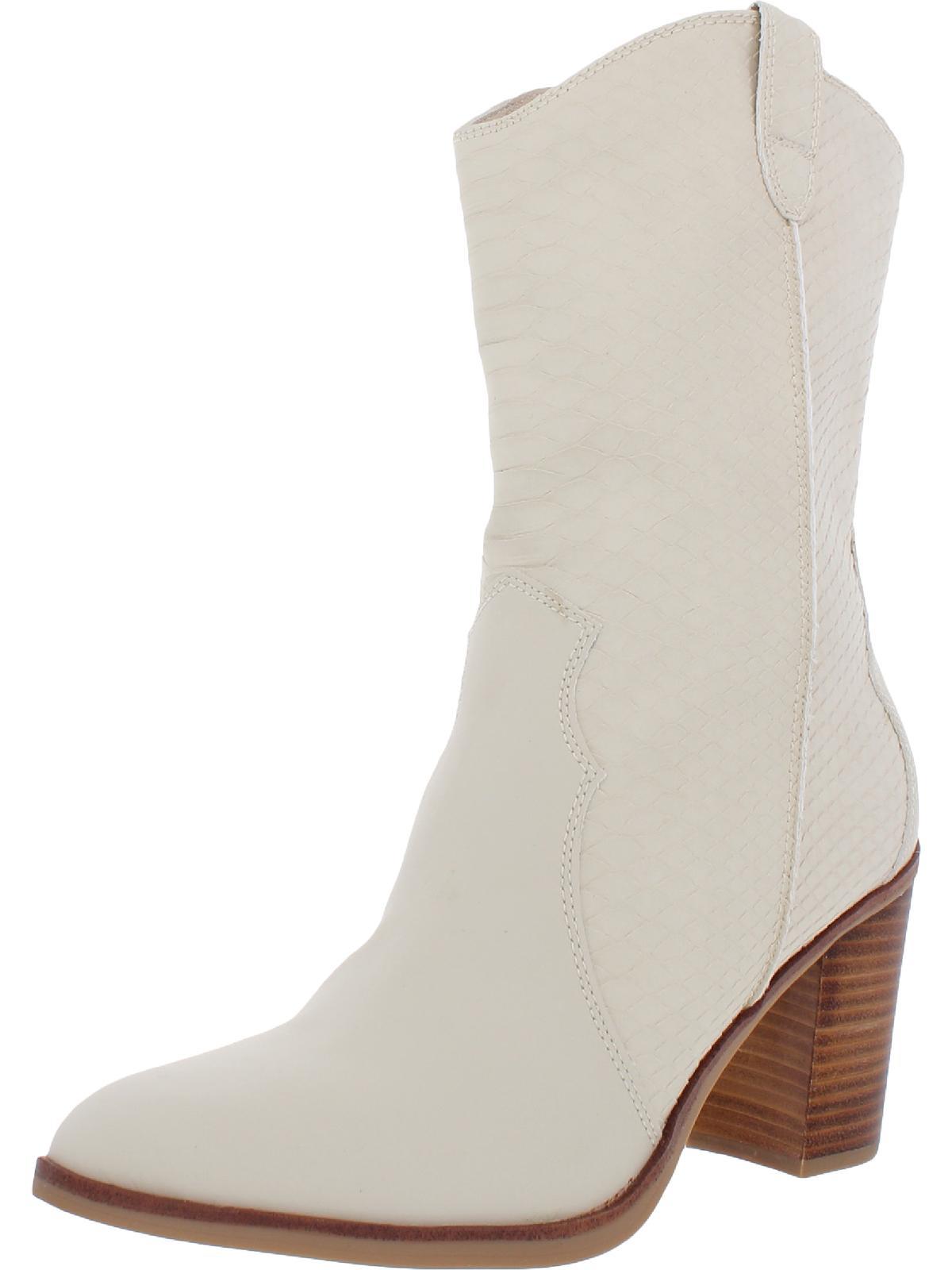 MIA Raylyn Faux Leather Midcalf Cowboy, Western Boots in Natural Lyst