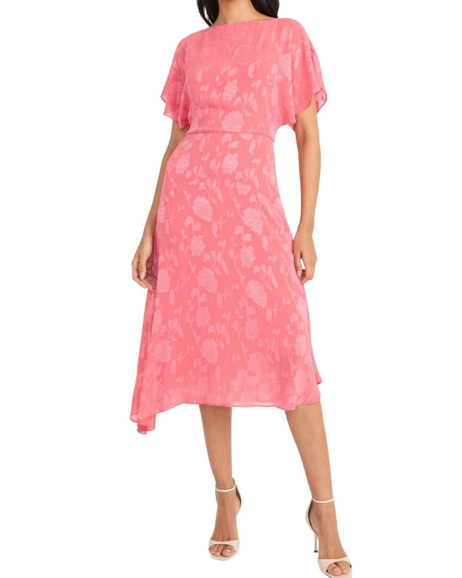 maggy london pink lace dress Maggie London Hot Pink Floral Lace Scalloped