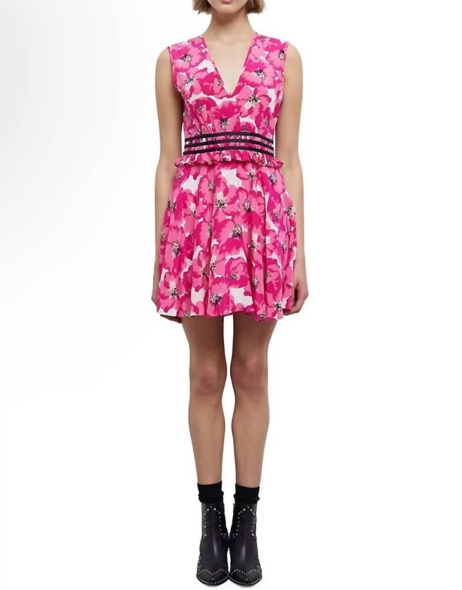 kooples pink dress Pink ruffled maxi dress Women