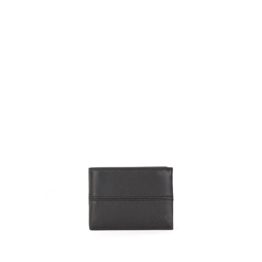 BOSS by HUGO BOSS Hugo - Leather Billfold Wallet With Stitching Details in  Black for Men | Lyst
