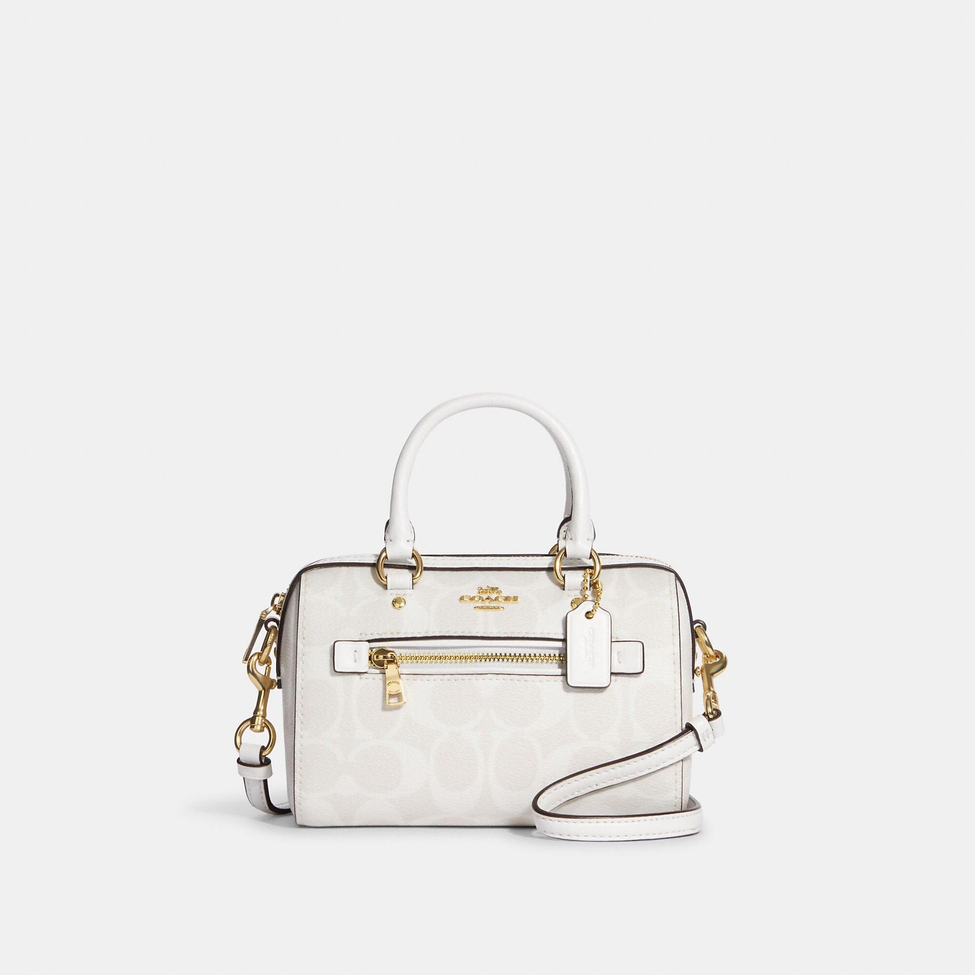 COACH Micro Rowan Crossbody Bag In Signature Canvas in Natural