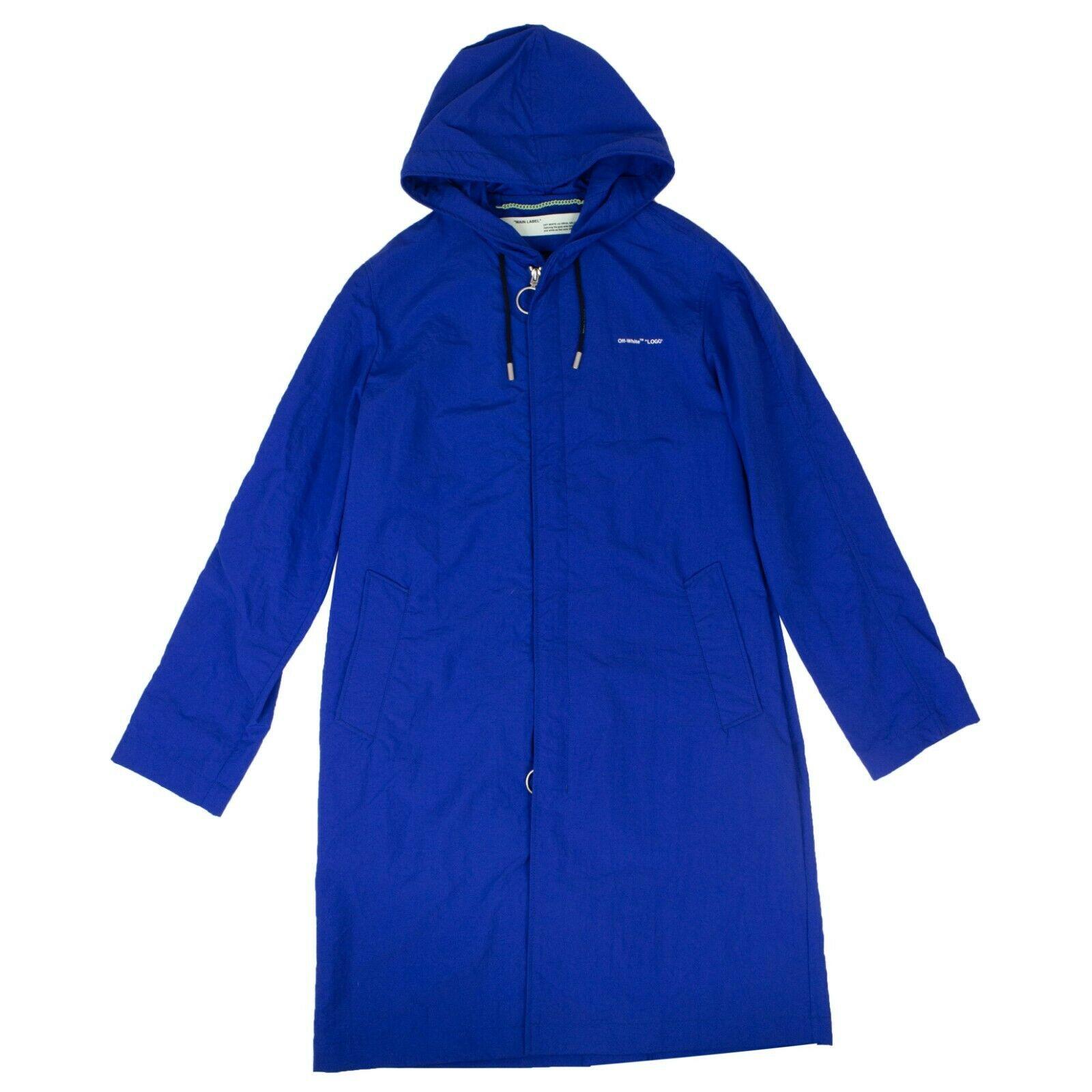Off-White c/o Virgil Abloh 'diag' Raincoat Jacket - Blue for Men | Lyst