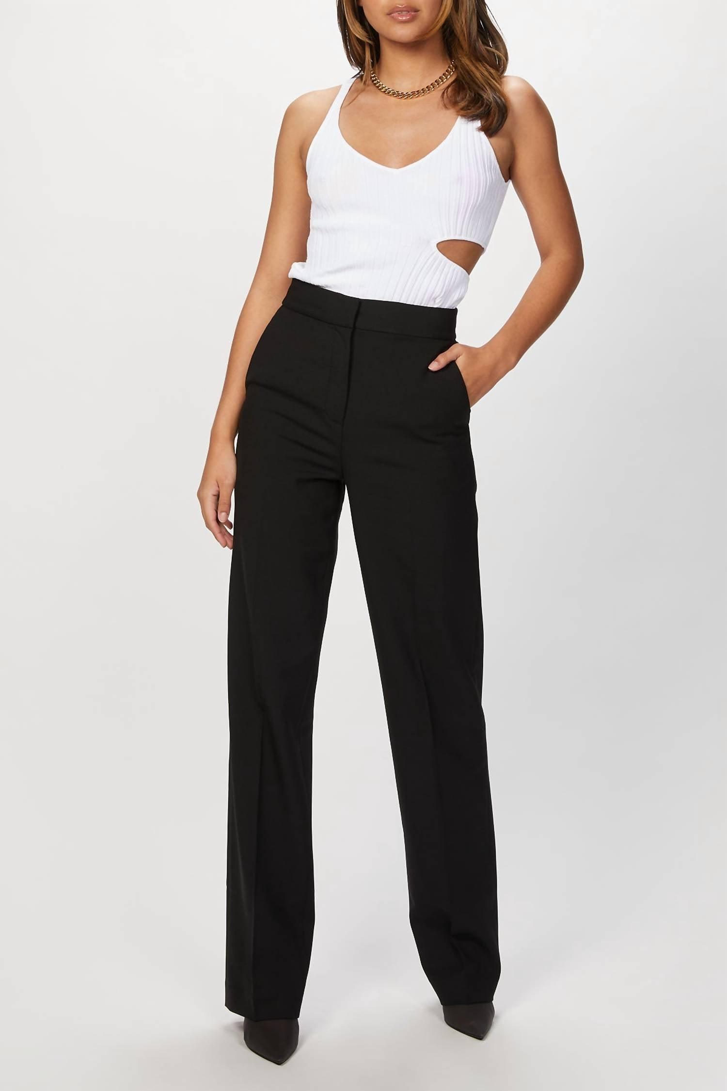 Rebecca Taylor Cavalry Twill Straight Pant in Black | Lyst