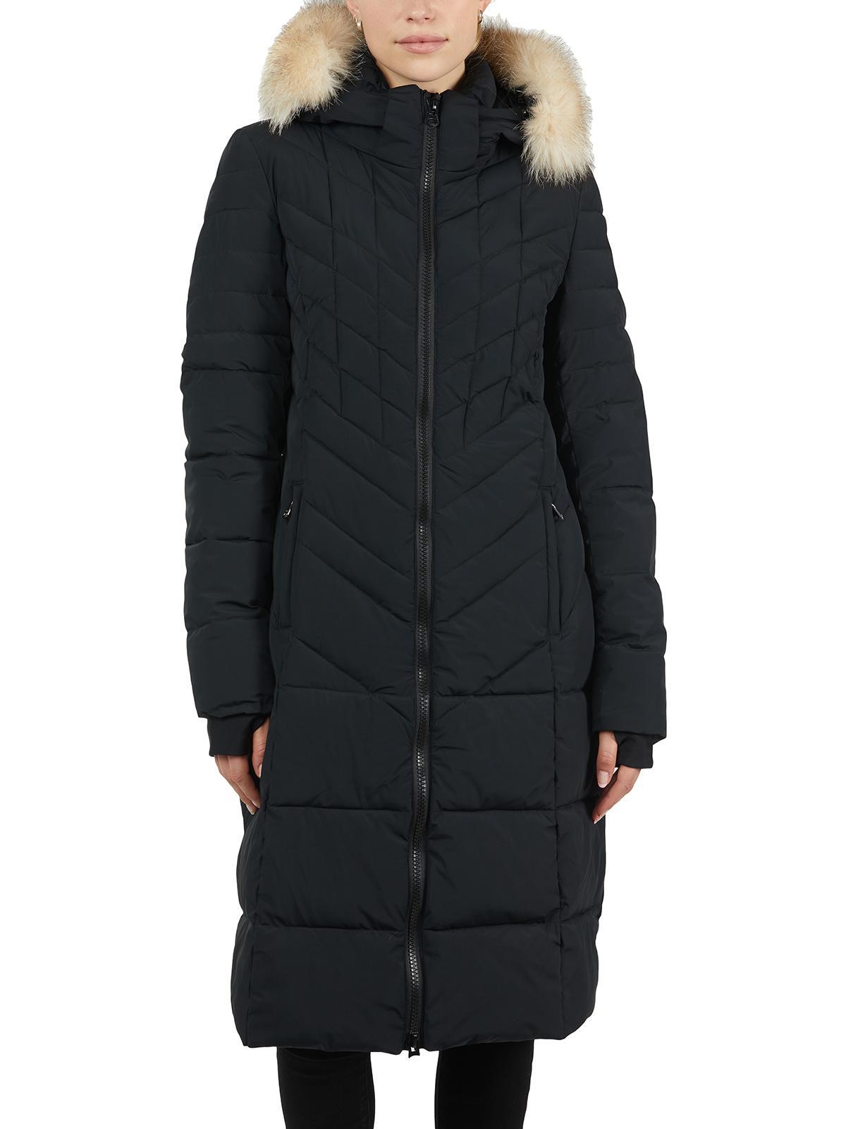 Pajar Aubrey Quilted Fur Trim Puffer Coat in Black | Lyst