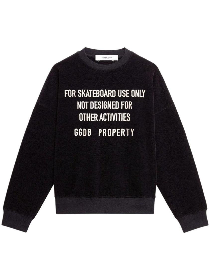 スウェット・トレーナー GOLDEN  DELUXE BRAND Cotton sweatshirt with logo print GOLDEN GOOSE - Logo Cotton Sweatshirt Golden Goose Deluxe Brand