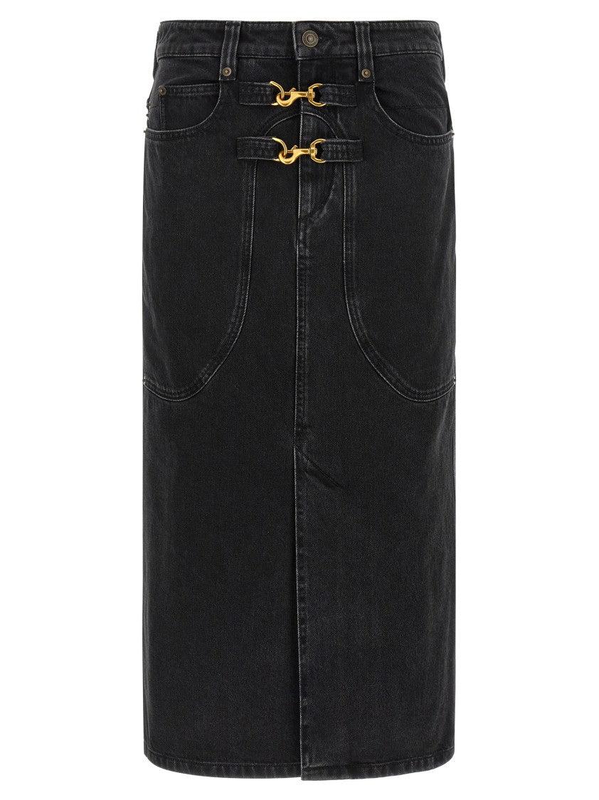ワンピース ISABEL MARANT Women Mid Skirts RO0765FAC1J04I 01BK BLACK KANDIS DRESS Woman black | ISABEL MARANT Official online store
