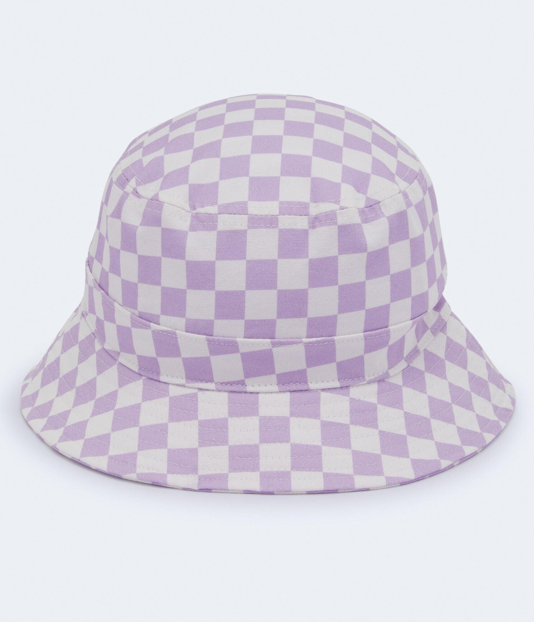 Checkered Bucket Hat in Purple | Lyst