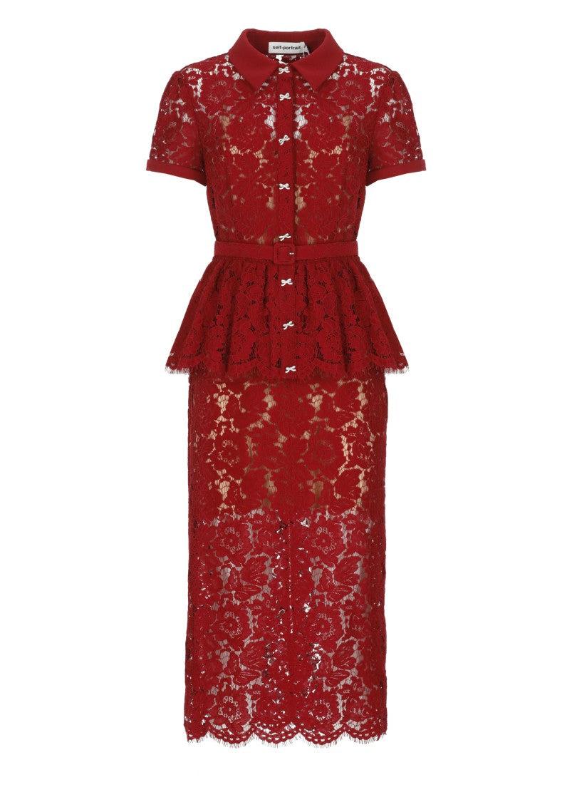 Red Self-Portrait Dresses for Women | Lyst