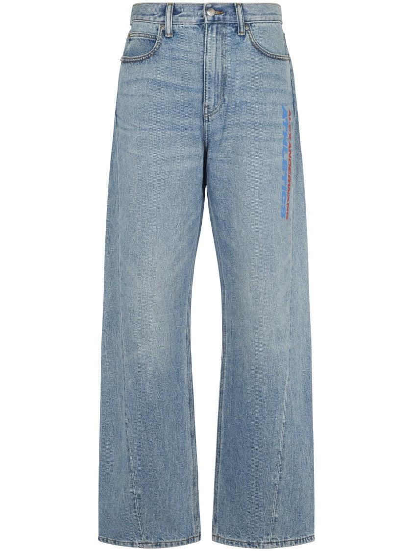 【関税込み】Alexander Wang ブラック EZ ジーンズ EZ Mid Rise Jeans With Logo Pocket in GREY AGED | alexanderwang®