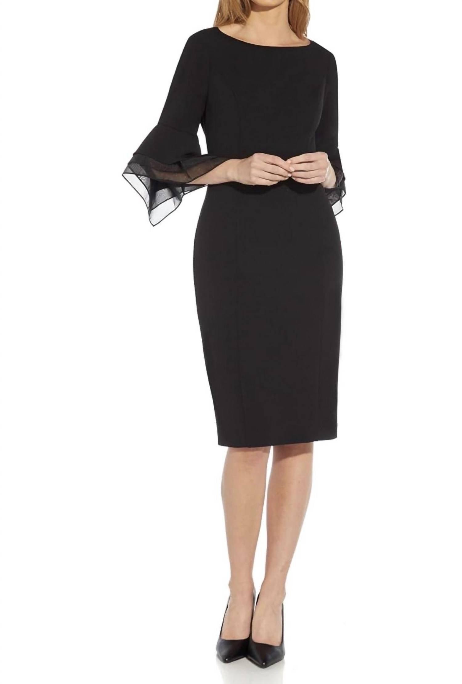 adrianna papell black tiered dress Knit Crepe Sleeve in plus size birthday dress Cole Haan Men's Hawthorne Size:2Xlarge Dry clean