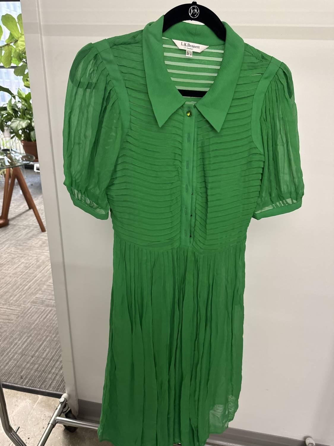 lk bennett green velvet dress DARK GREEN CRUSHED VELVET DRESS main image 0