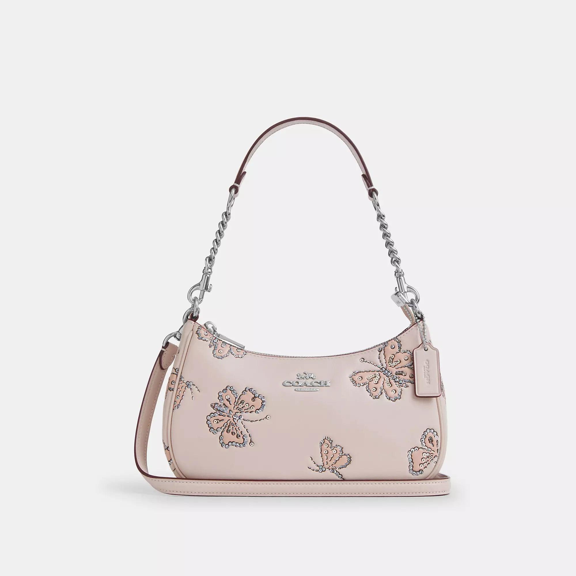 COACH Teri Shoulder Bag With Butterfly Print in Pink | Lyst