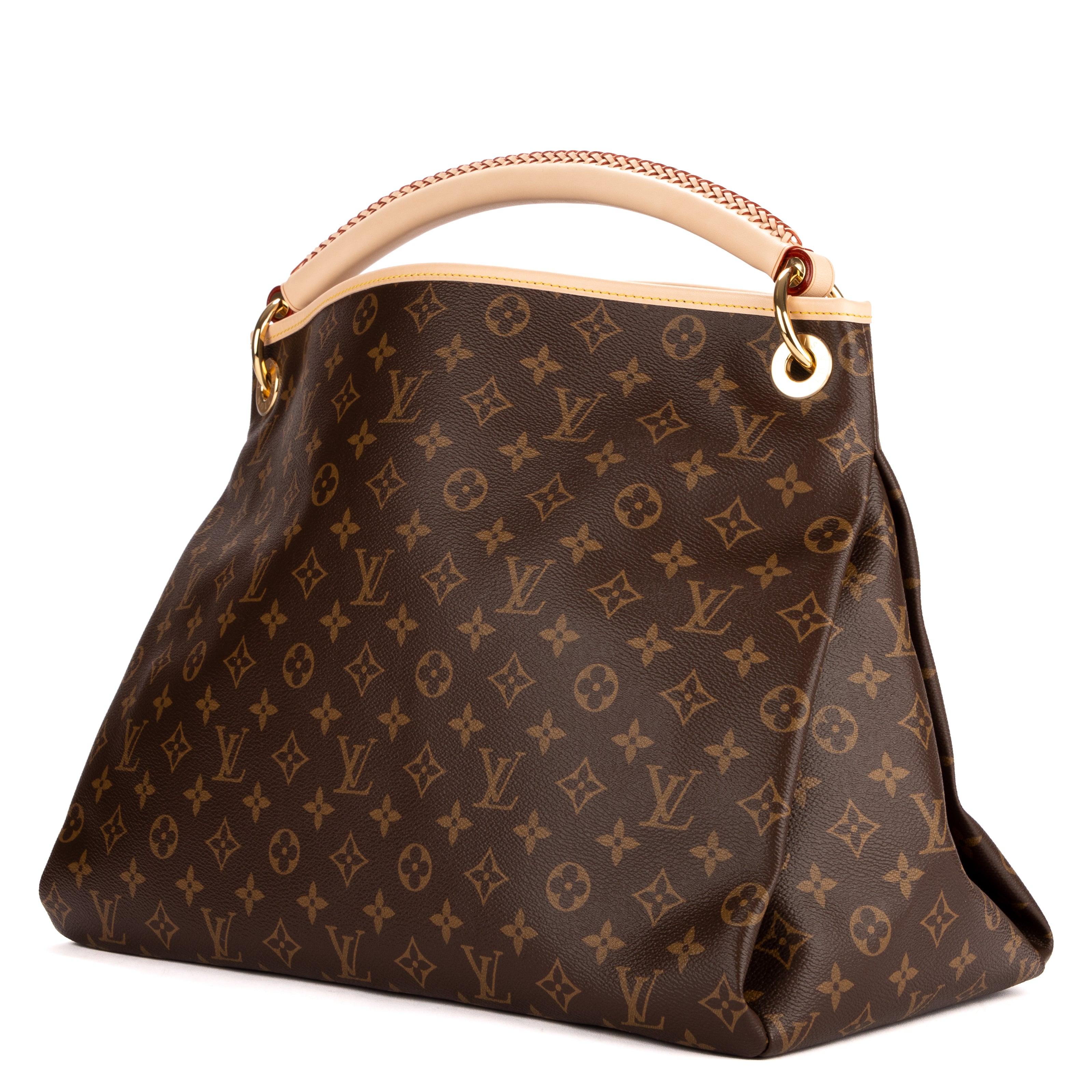 Louis Vuitton leather bag, one handle. MONOGRAM CANVAS ARTSY MM