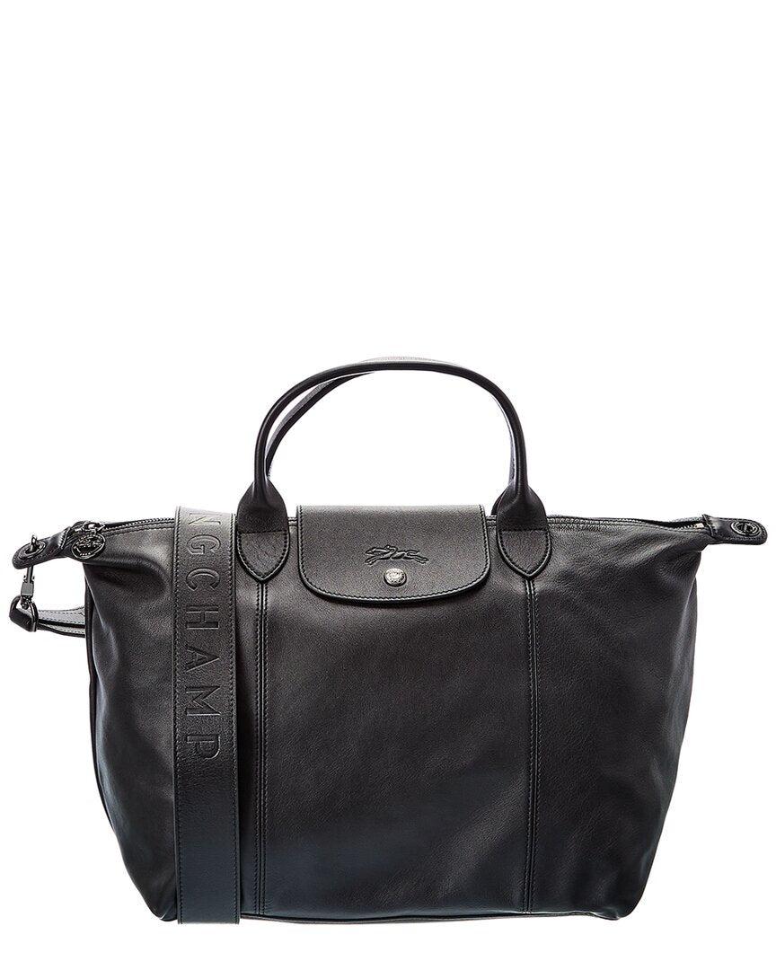Longchamp Le Pliage Cuir Tote - Black Totes, Handbags - WL867374