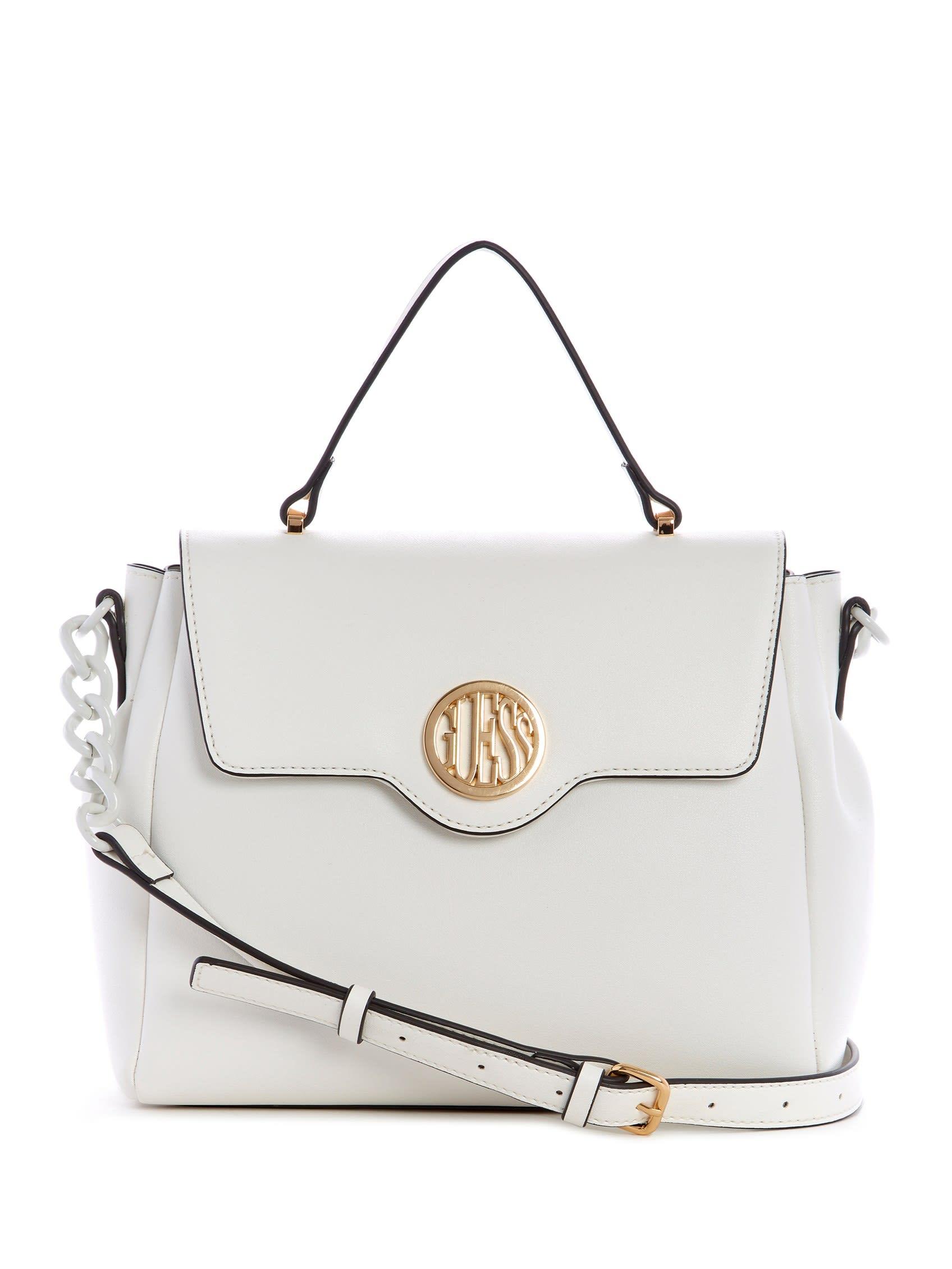 Guess Factory Havre Satchel in White | Lyst
