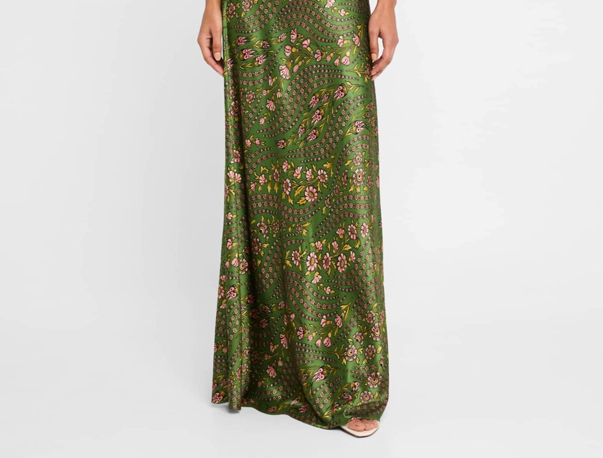 Veronica Beard Madison Floral Silk Slip Dress in Green | Lyst