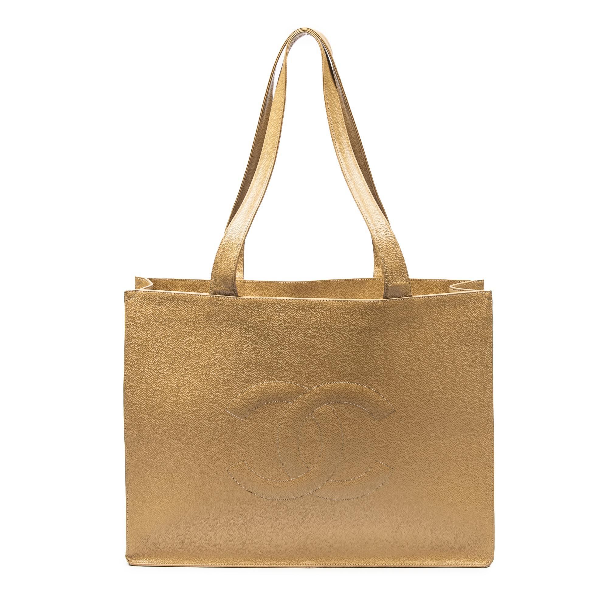 Chanel Cc Timeless Shopping Tote in Natural