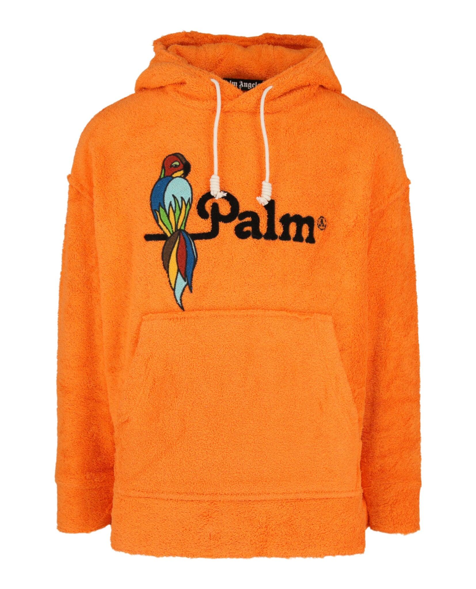 Palm angels orange hoodie cheap