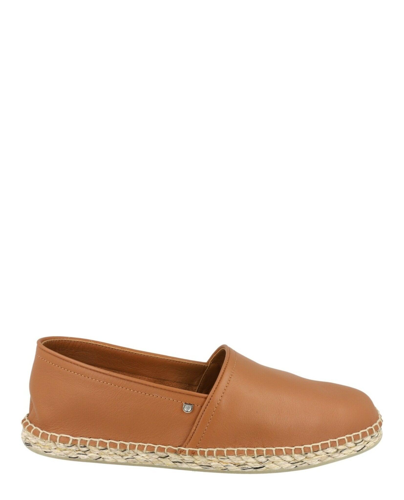 Salvatore Ferragamo Tan Canvas Espadrilles Slip-Ons with Brown Trim Leather Ferragamo Espadrille shoes and sandals for Women | Online  main image 4