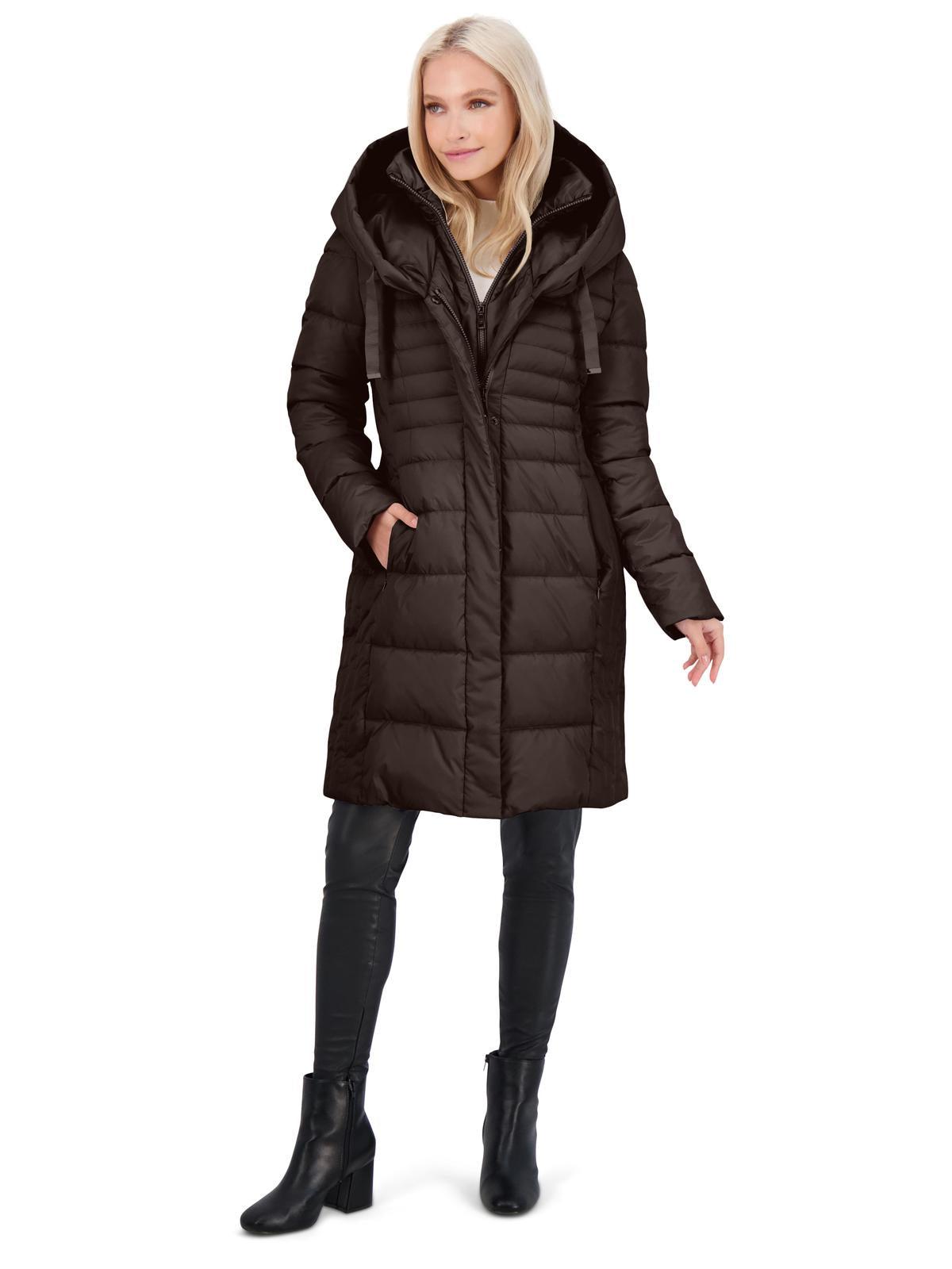 warm mid length puffer coat