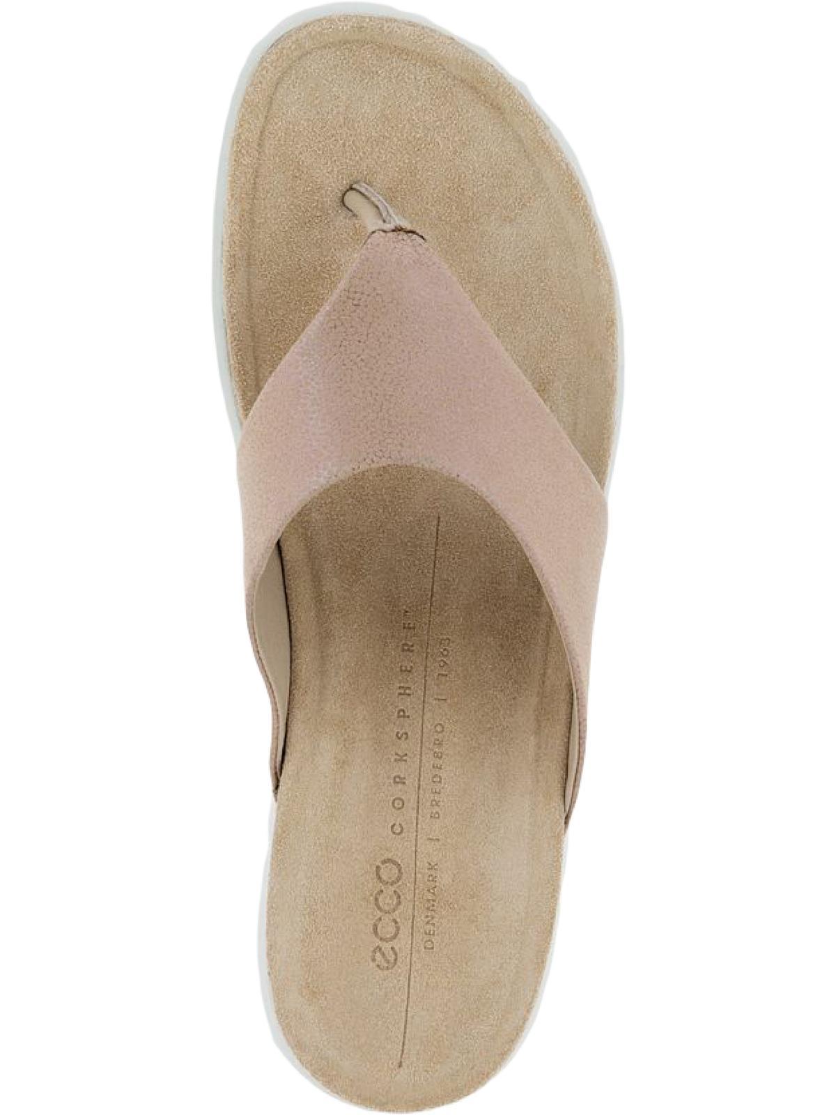 Ecco Corksphere Leather Cork Strap Sandals in Natural | Lyst