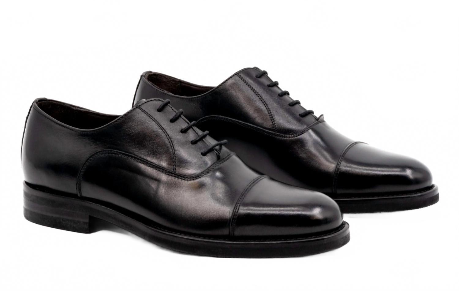NEW MARTIN DINGMAN men\'s campania italian calf leather cap toe shoe in black Cambridge Calf Leather Cap Toe - Black | Martin Dingman main image 2