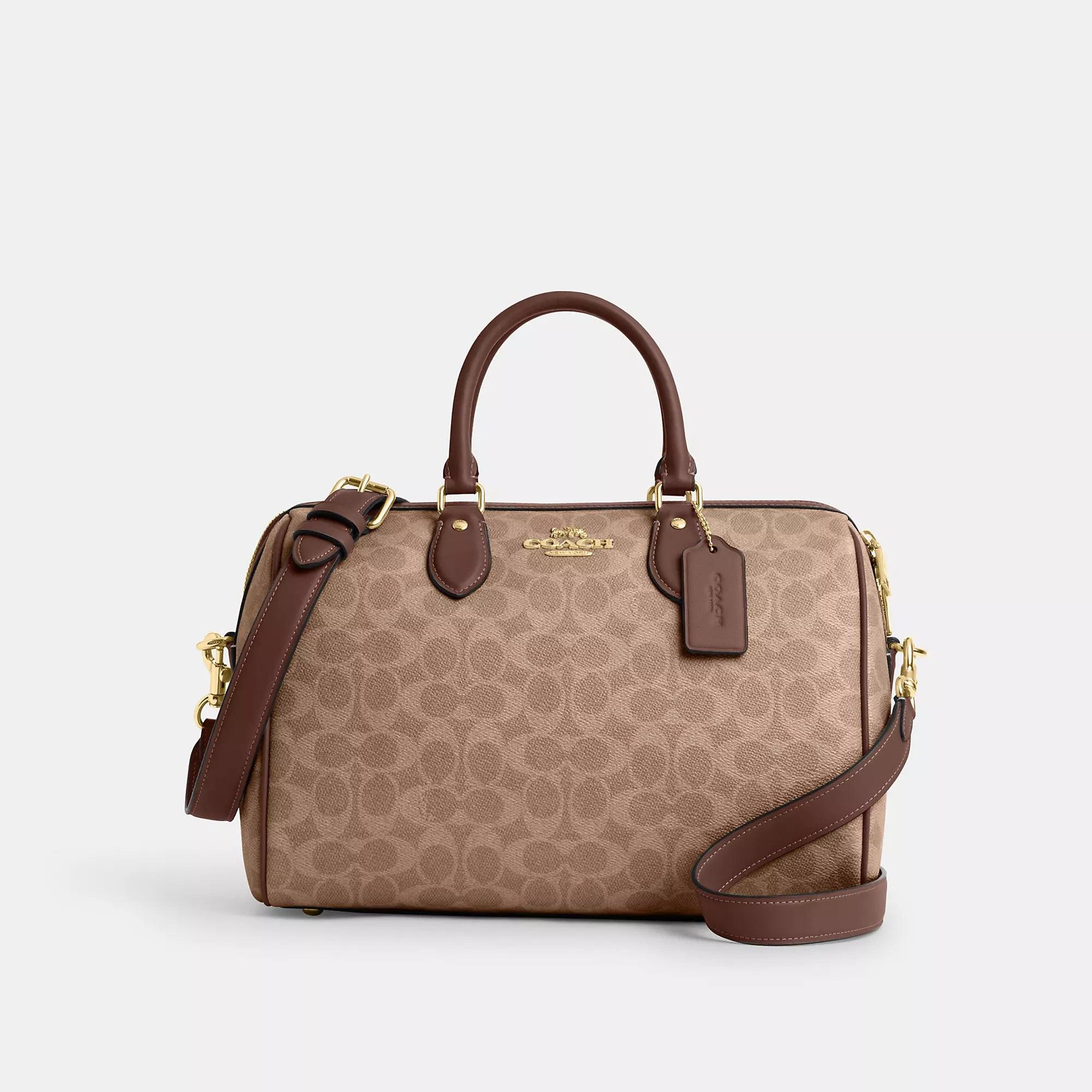 Large brown coach purse hot sale