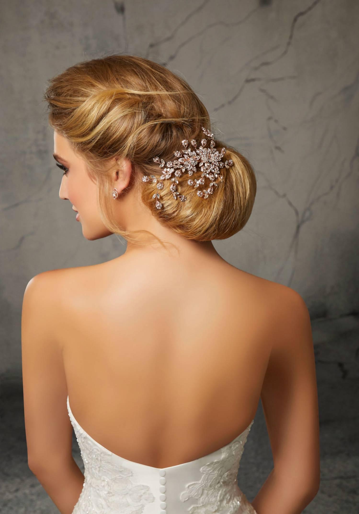 Mori lee hair piece Strapless Dress: Hair up or down? main image 3