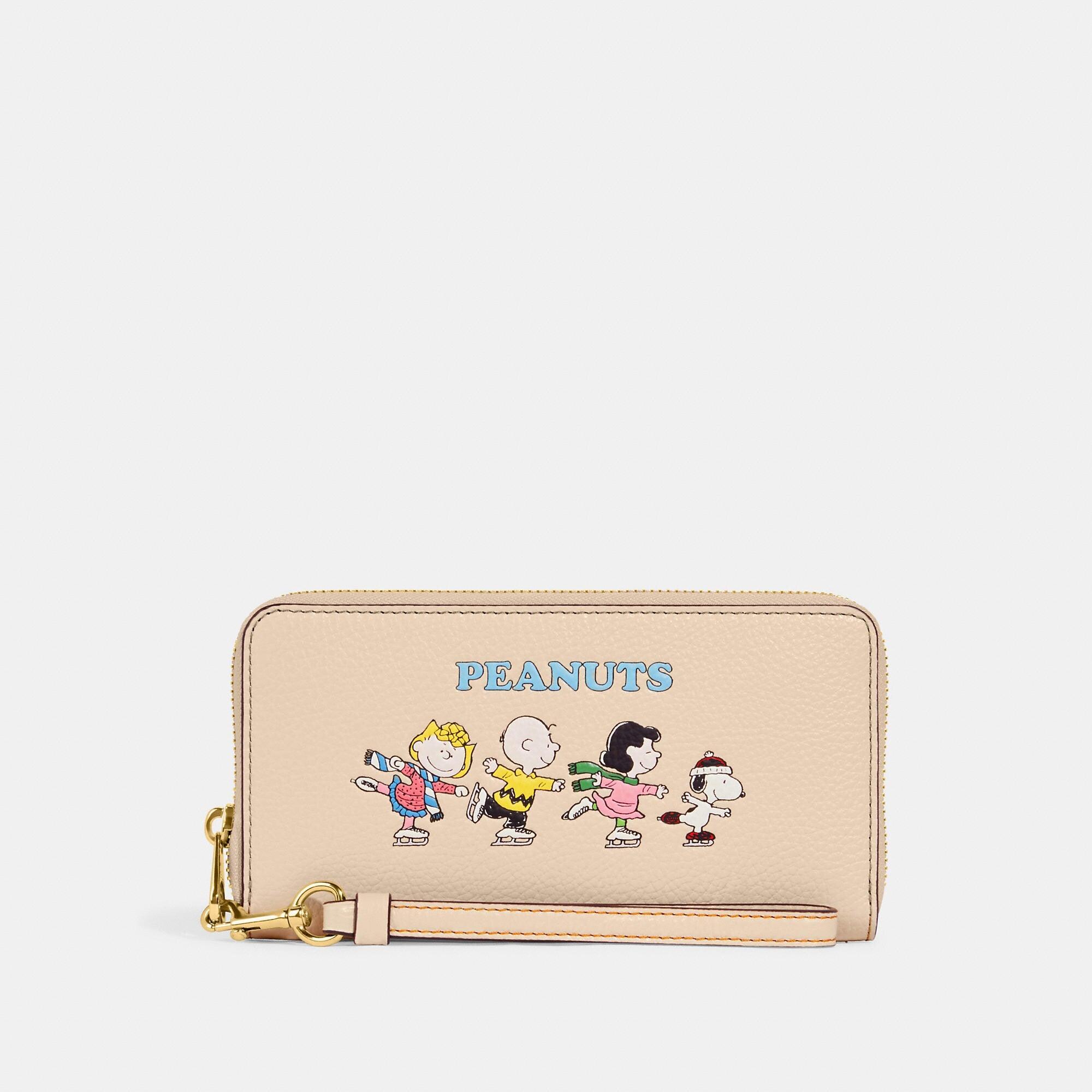 Coach Outlet Coach X Peanuts Long Zip Around Wallet With Snoopy And