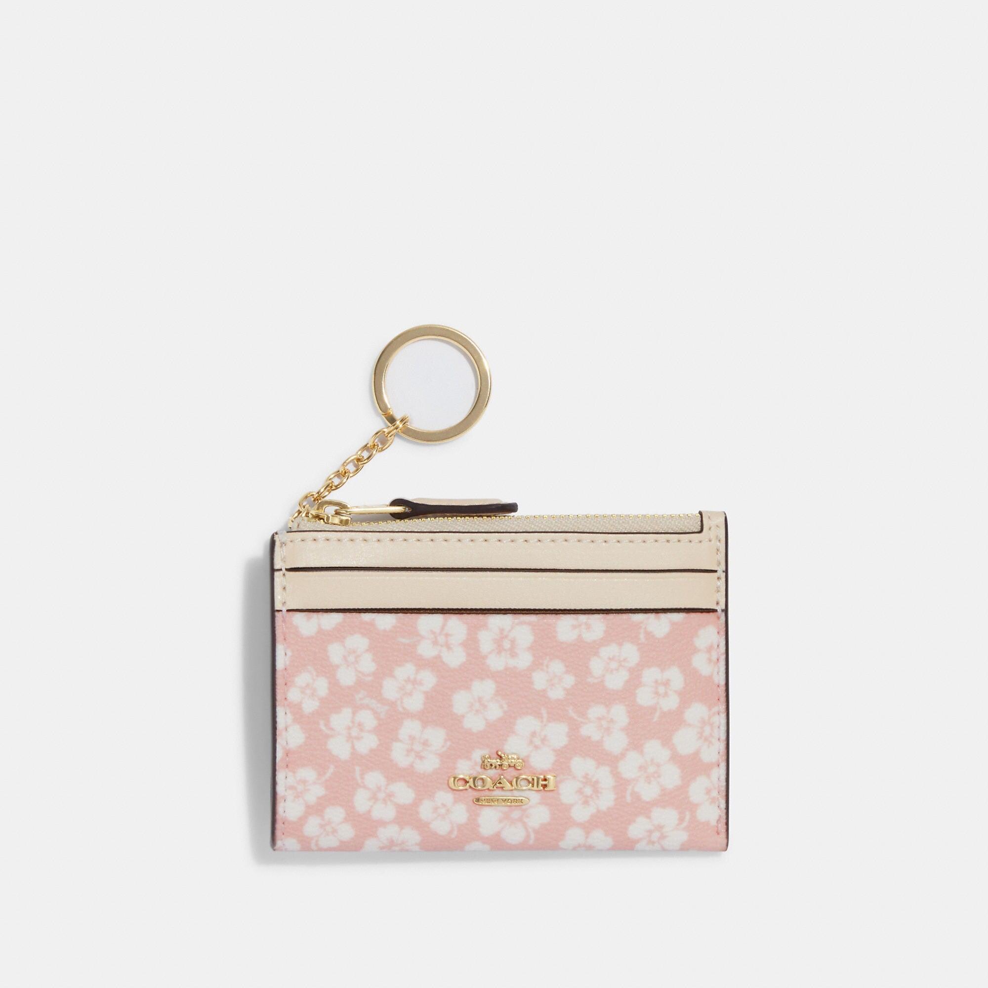 Coach Outlet Mini Skinny Id Case With Graphic Ditsy Floral Print