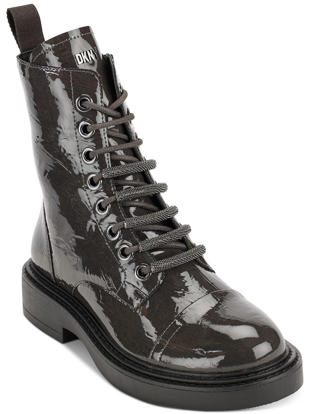 Dkny black shop leather boots