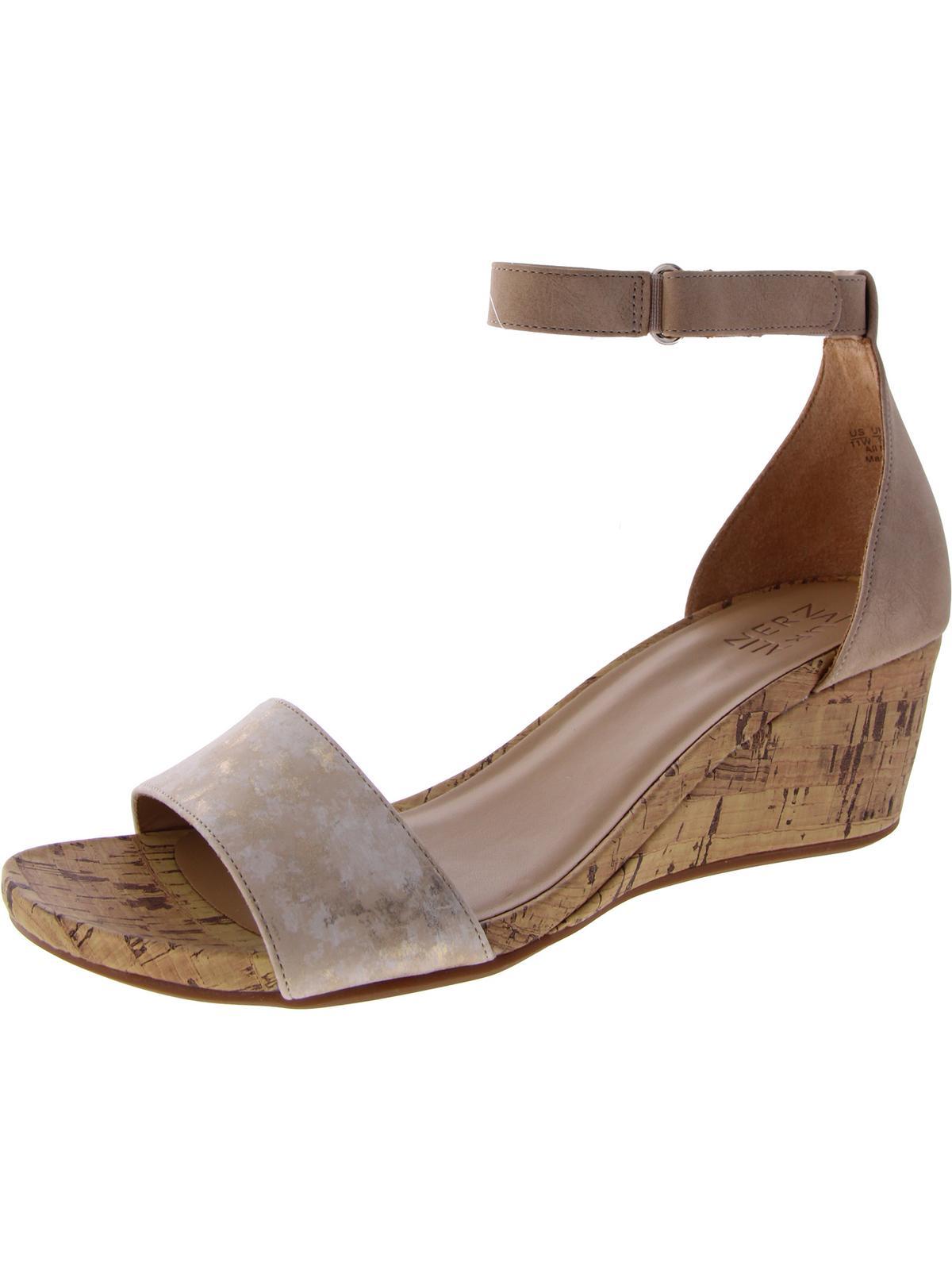 Naturalizer Areda Cork Wedges in Brown Lyst