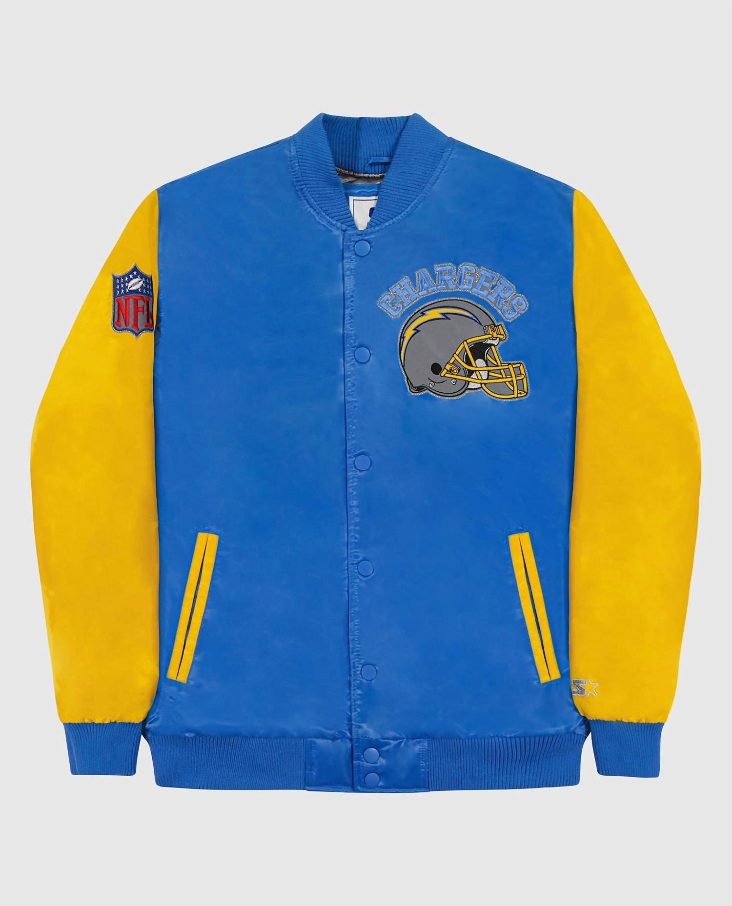 Starter Chargers ジャケット ネイビー/イエロー STARTER PRO LINE SAN DIEGO CHARGERS ZIPPER HOOD JACKET