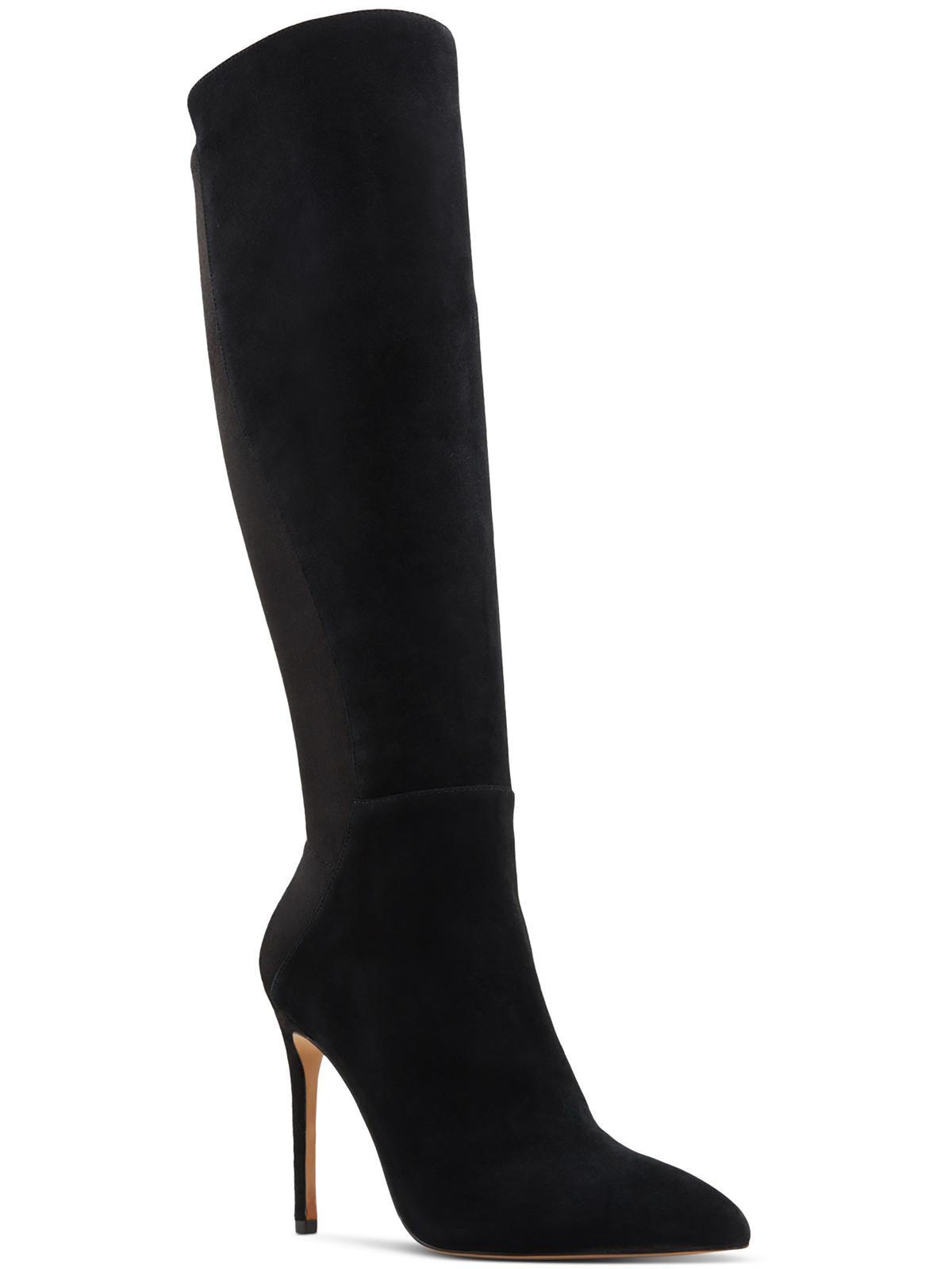 ALDO Sophialaan Suede Pointed Toe Over the knee Boots in Black