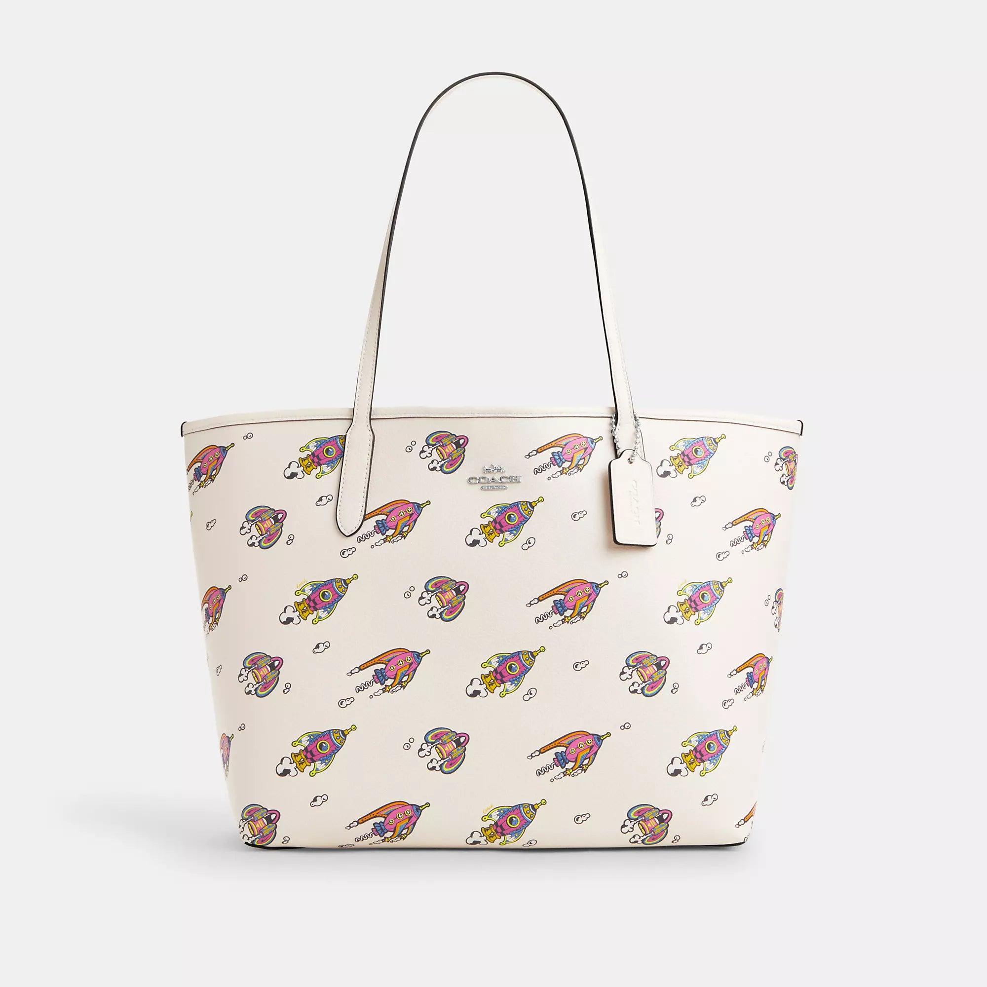 COACH Cosmic Coach City Tote Bag With Rocket Print | Lyst