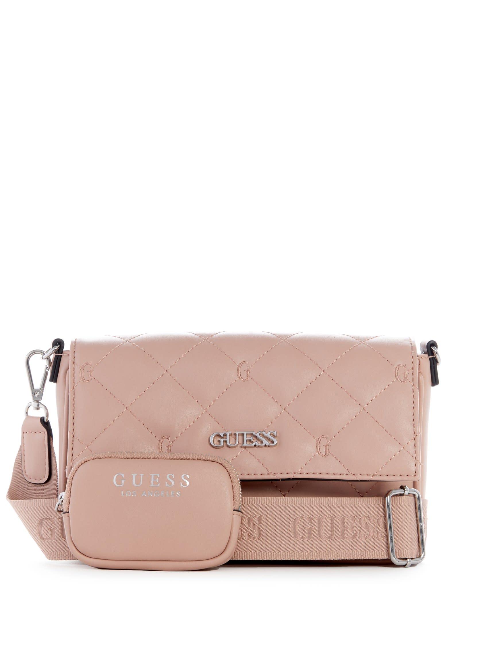 Guess Factory Markham Crossbody Fold Bag in Pink