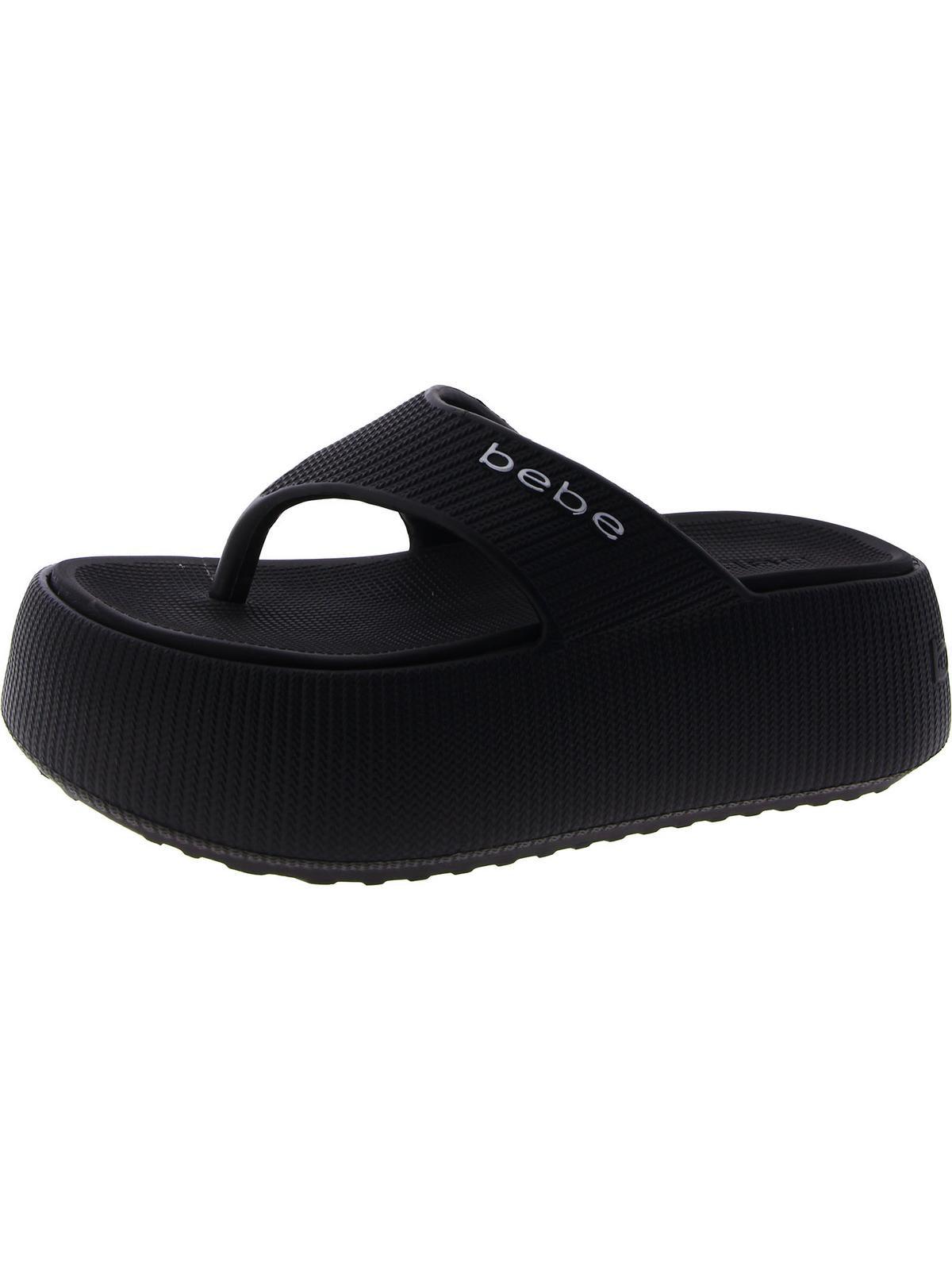 Bebe Puffi Slip On Slide Platform Sandals in Black Lyst