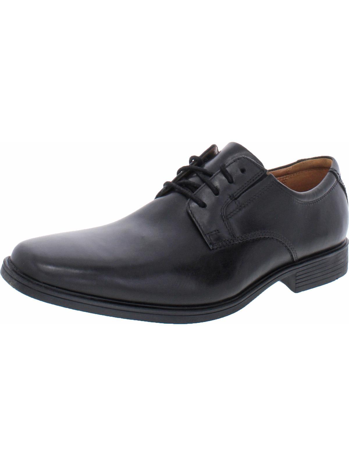 Clarks Tilden Plain Ii Leather Lace-up Loafers in Black for Men | Lyst