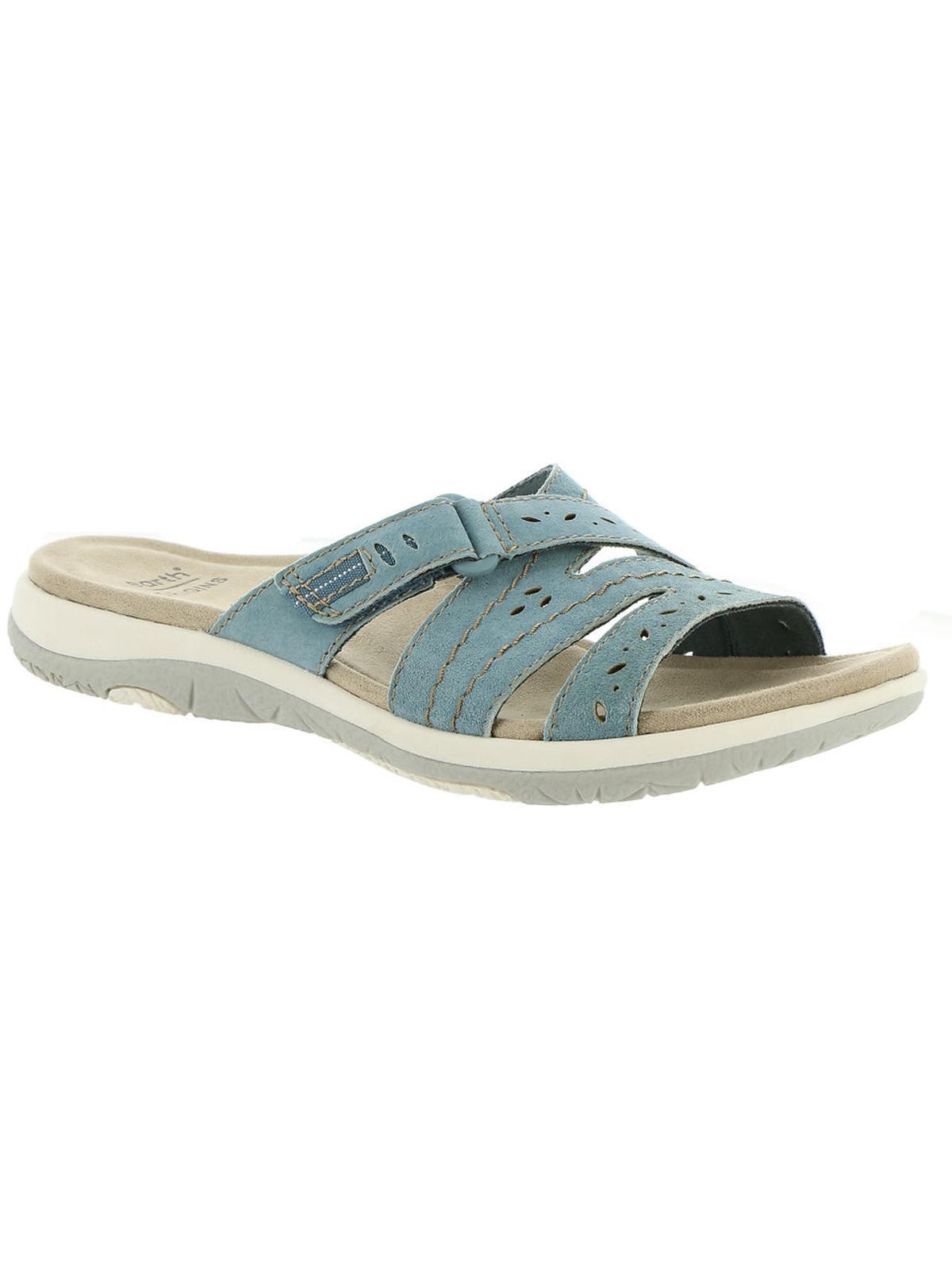 Earth Origins Savoy Shantel Suede Slip On Slide Sandals in Blue | Lyst