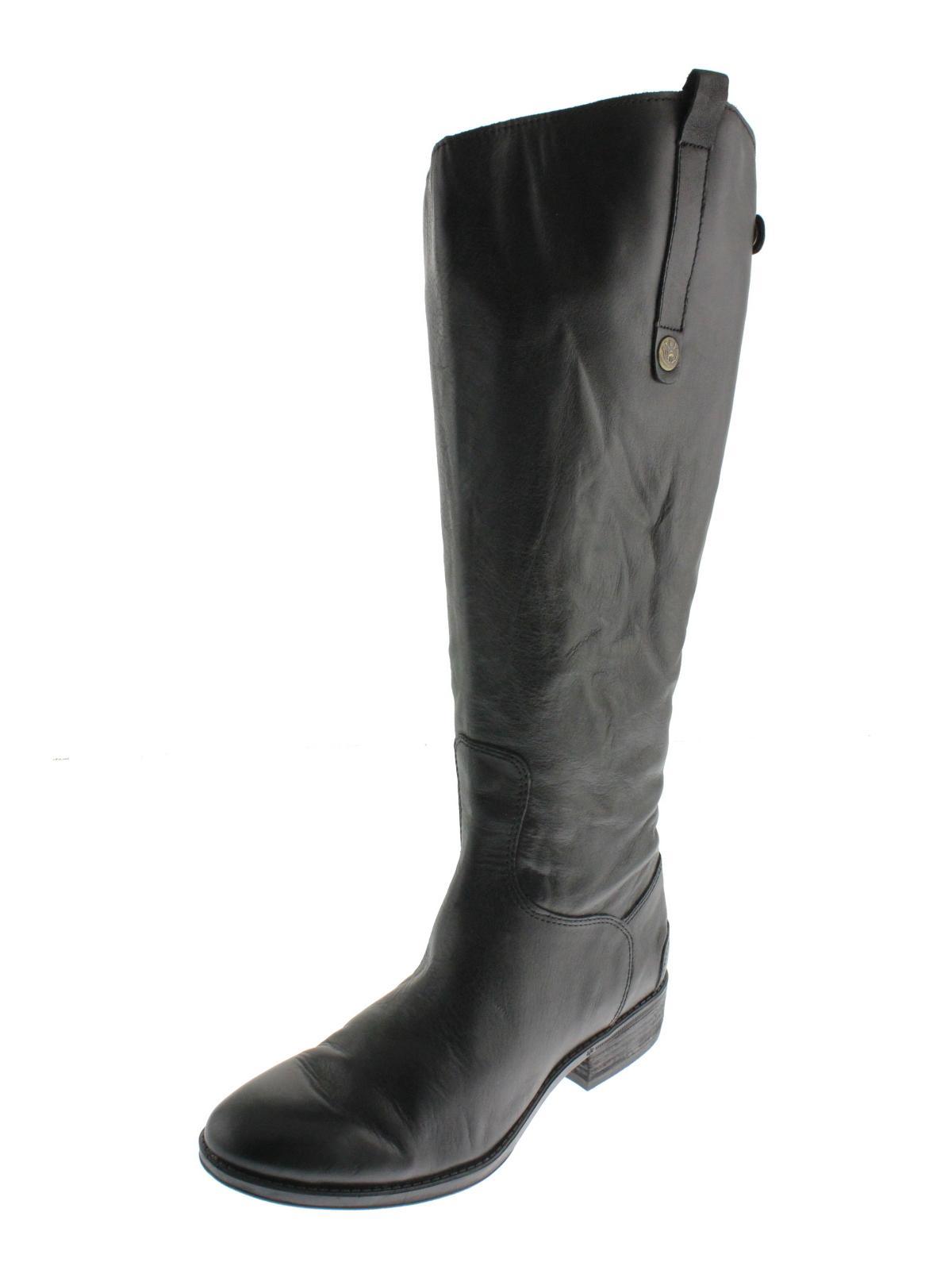 Sam Edelman Penny 2 Wide Calf Leather Riding Boots in Black Lyst