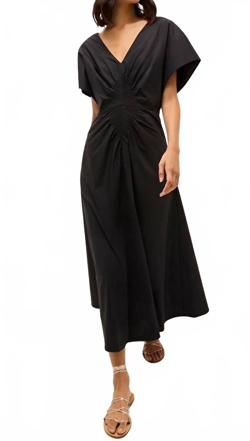 astr sorbae ruffle maxi dress ASTR The Label Sorbae Black Dress