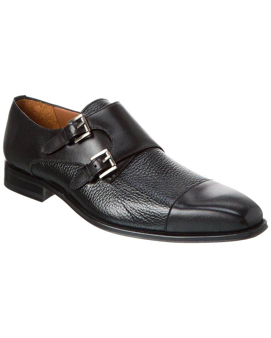 Mezlan Double Monk Strap Leather Oxford in Black for Men Lyst