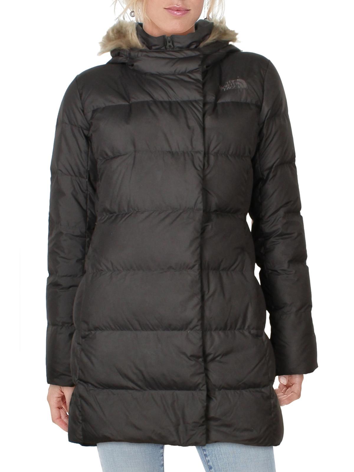 The North Face Dealio Down Slim Fit Parka Coat in Black | Lyst