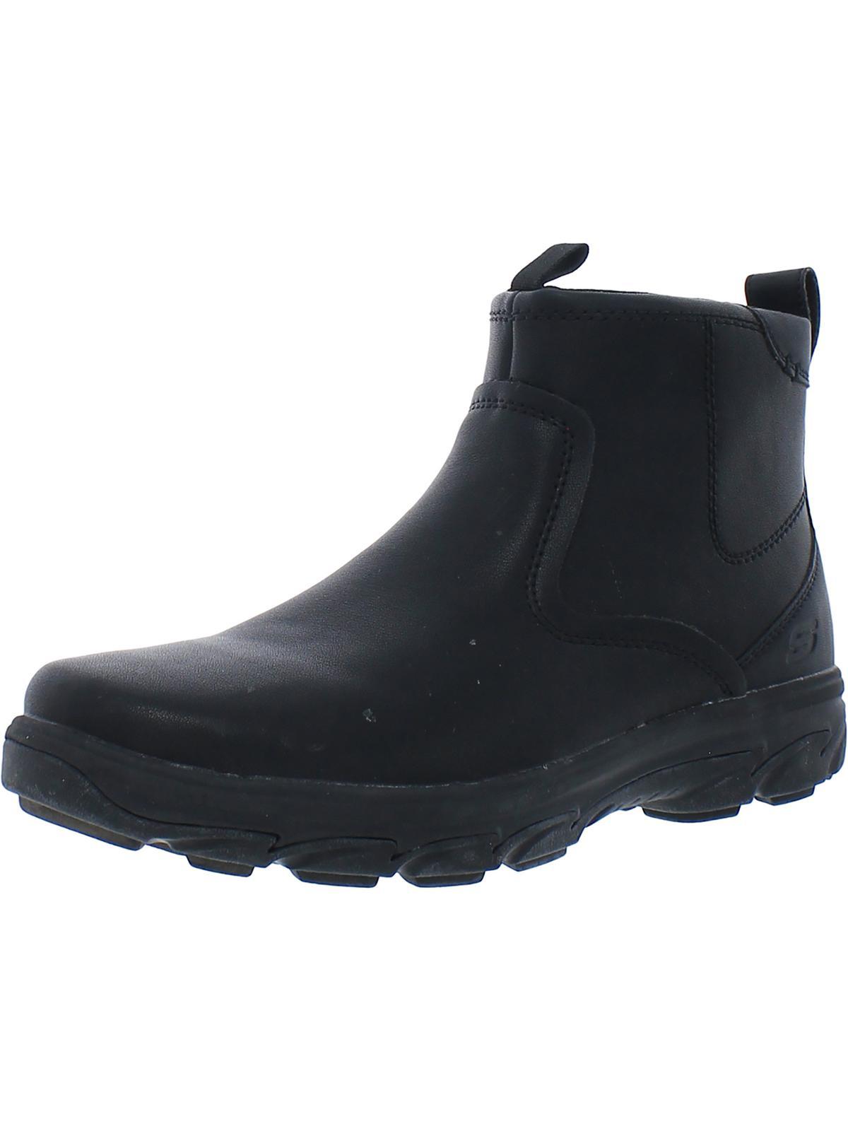 Skechers Resment-korver Leather Memory Foam Ankle Boots in Blue for Men |  Lyst