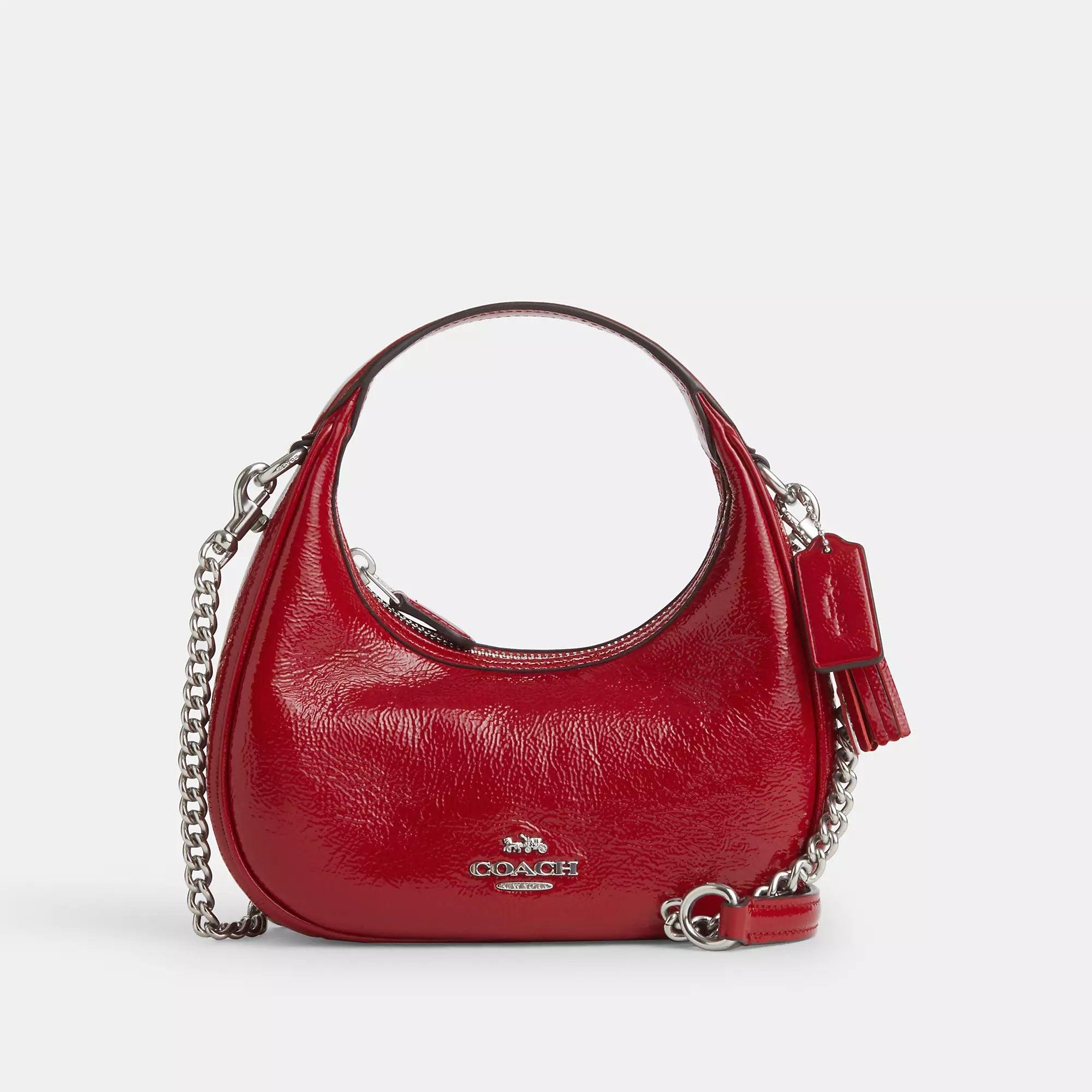 COACH Patent Leather Mini Top-Handle Crossbody in Red | Lyst COACH Patent Leather Mini Top-Handle Crossbody in Red | Lyst