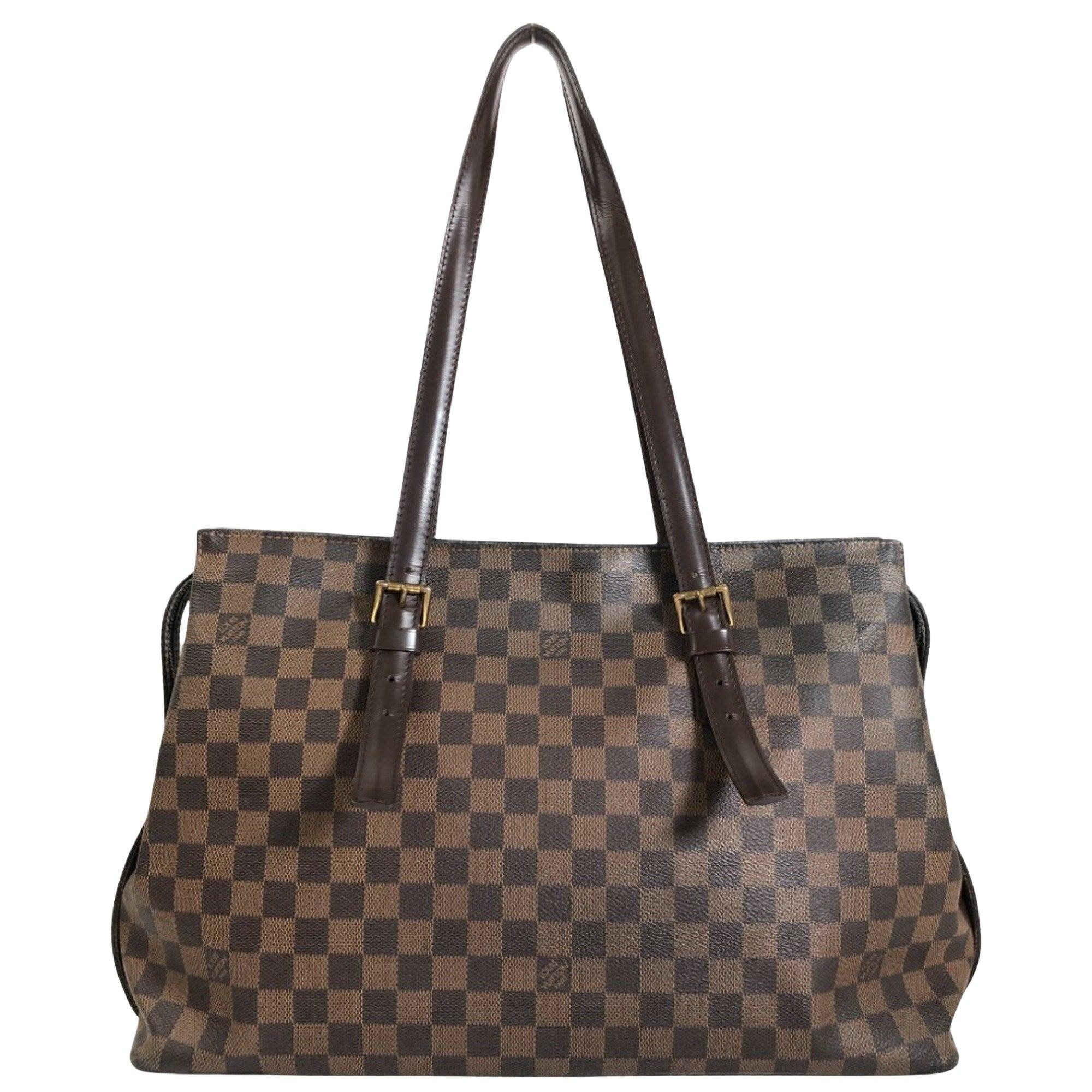 Louis Vuitton Hampstead Beige Canvas Shoulder Bag (Pre-Owned)