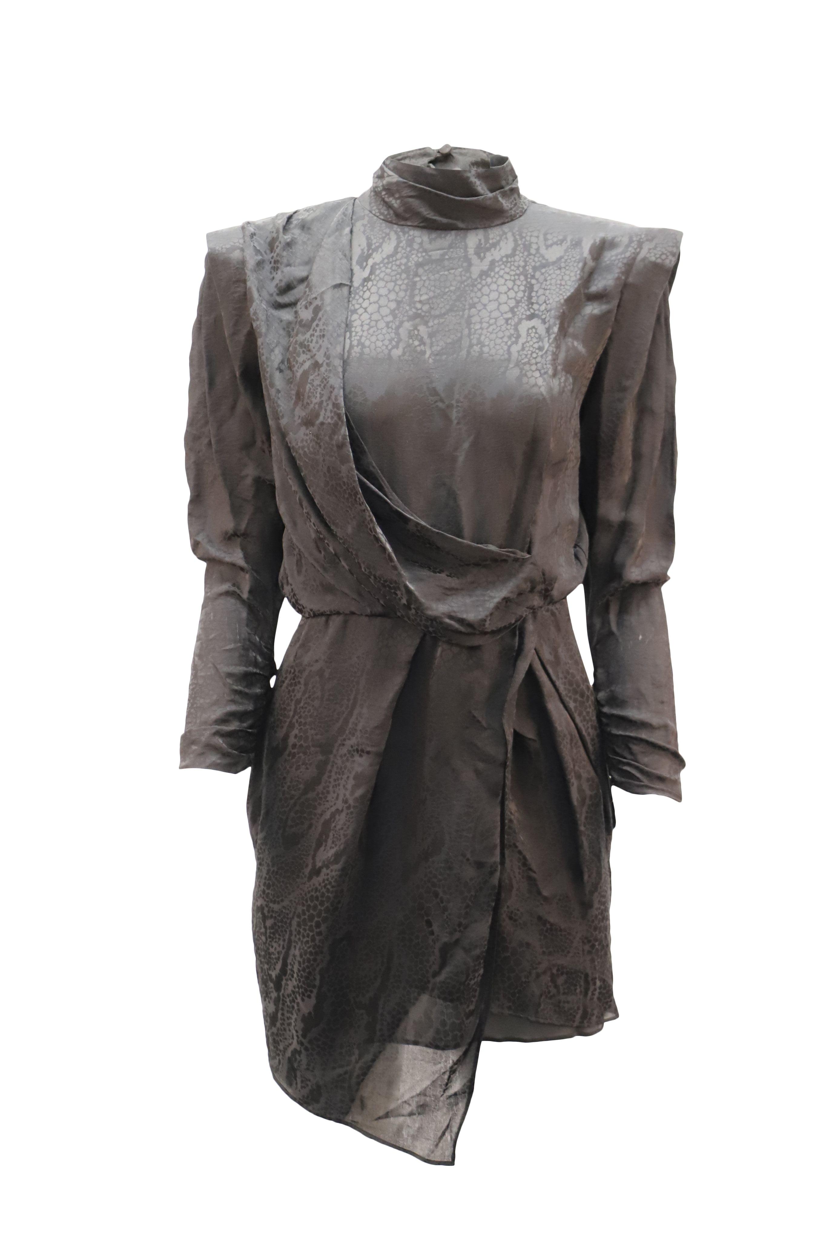 dress with faux leather waist Roxanne Faux Leather Midi Dress main image 0