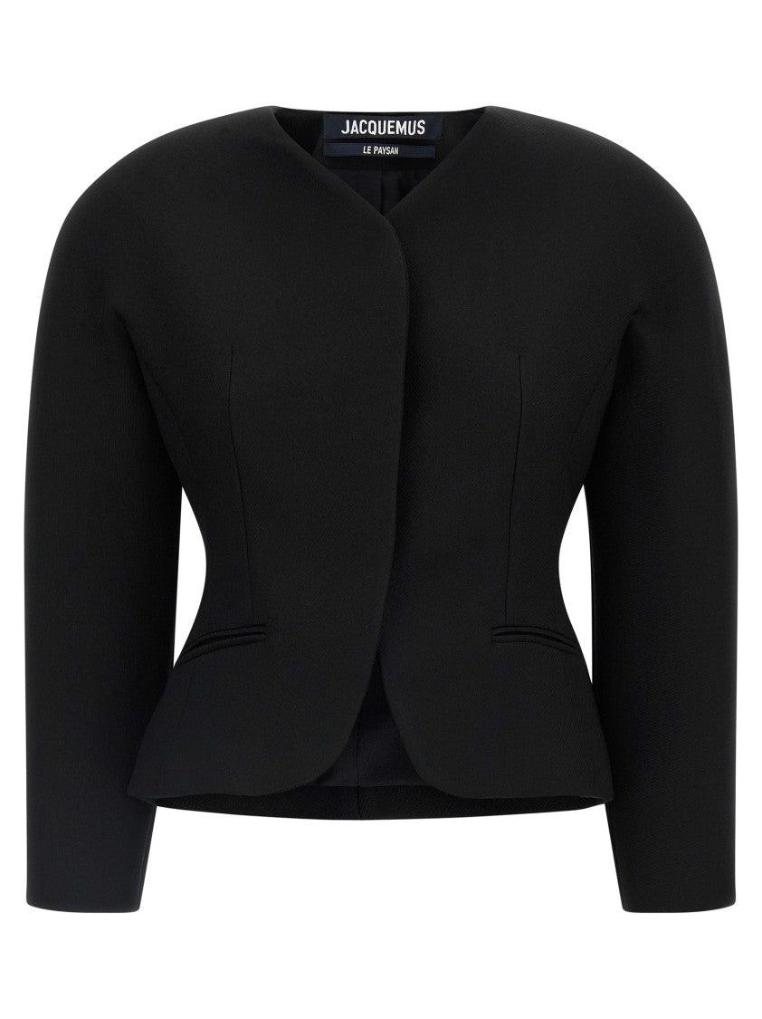スーツ JACQUEMUS Women Suit Jackets 213JA1011333990 Black JACQUEMUS: Black La Casa 'La veste Tibau' Blazer | SSENSE