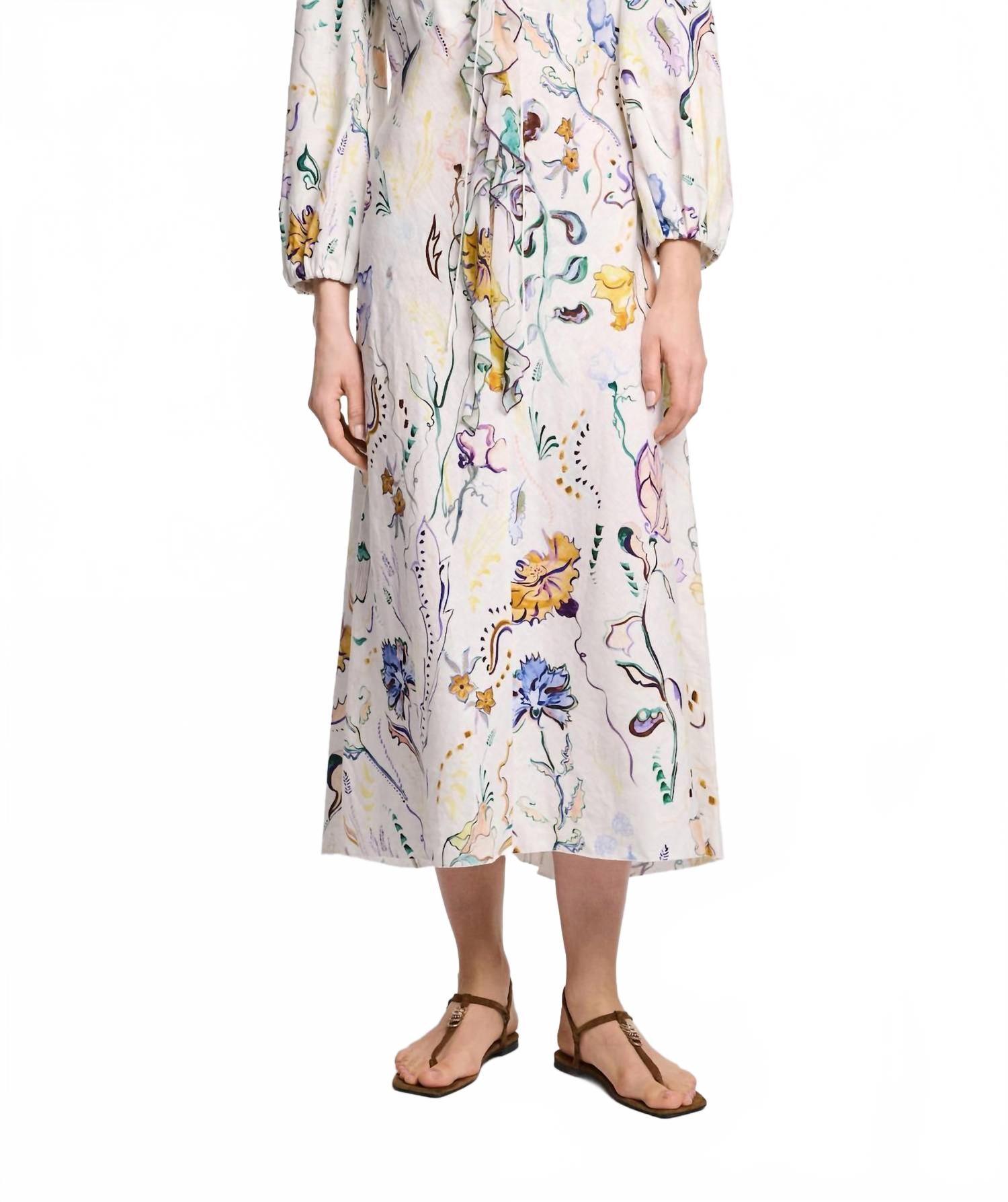 ■DOROTHEE SCHUMACHER プリント シルク ツイール ミディ ドレス Dorothee Schumacher Flower Whirl silk midi dress Dorothee
