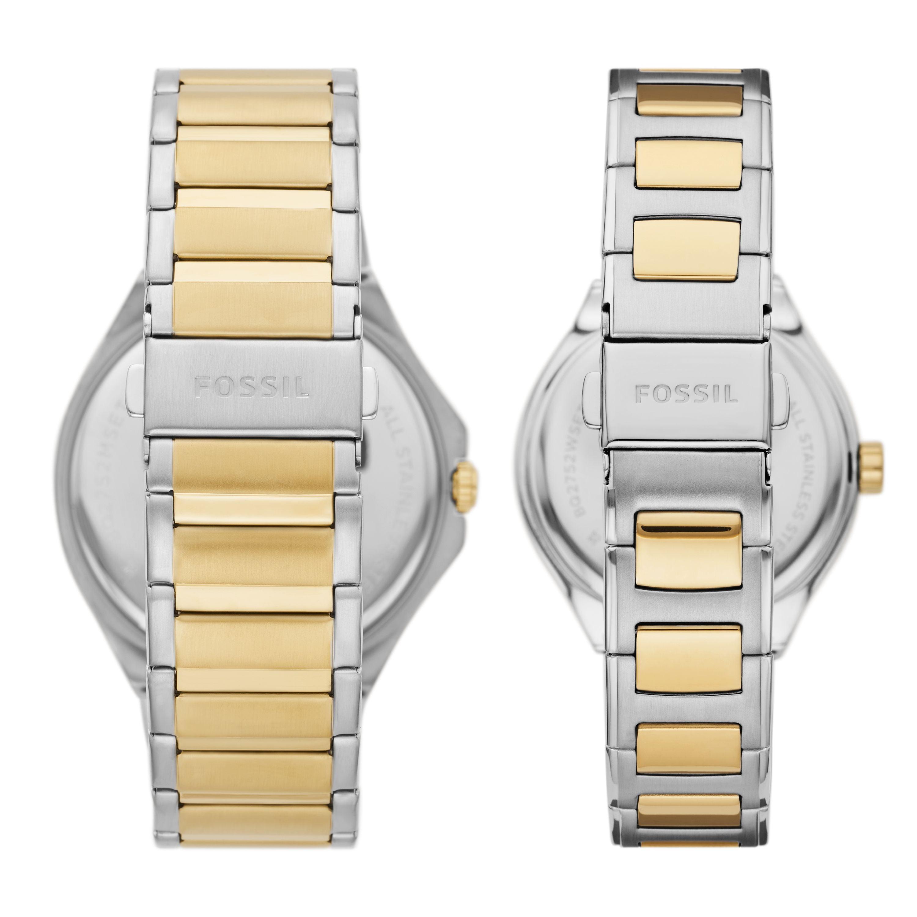 Fossil His And Hers Multifunction, Stainless Steel Watch Set in Metallic |  Lyst